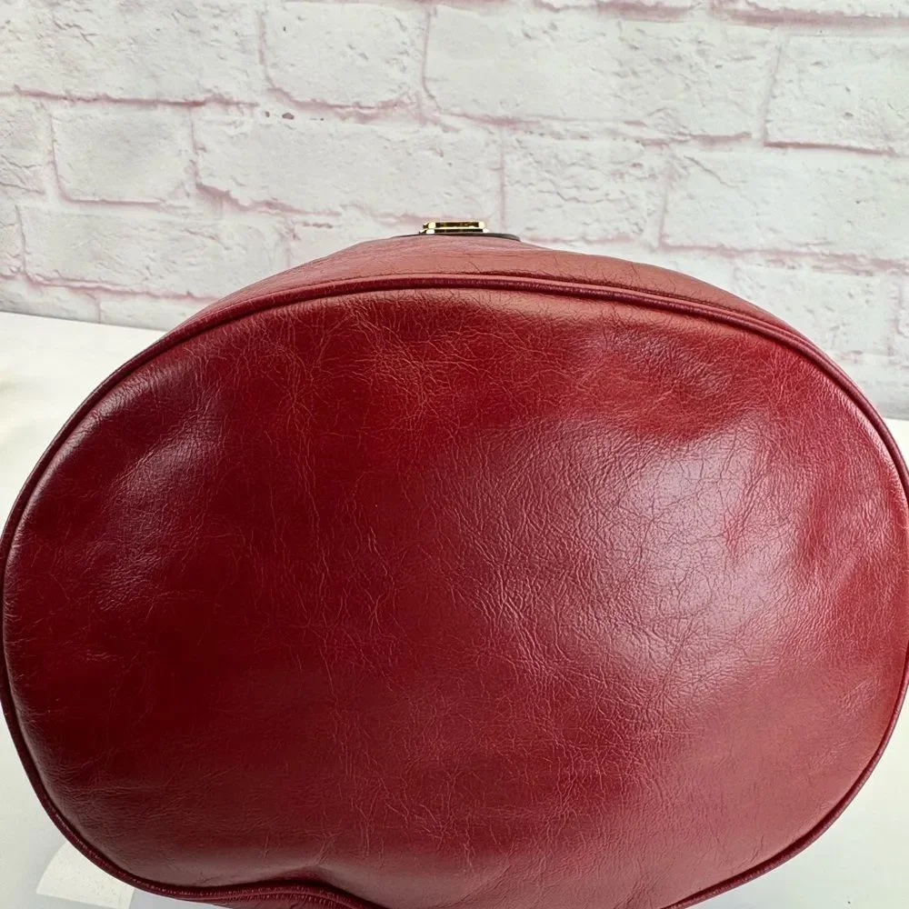 Gucci Morpheus Large Distressed Red Leather Hobo